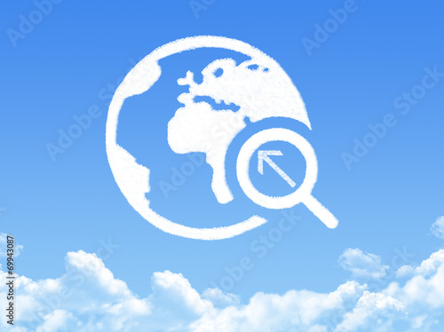 arrow search cloud shape