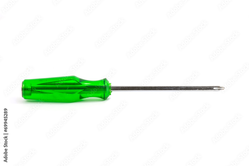 A screwdriver on white background A screwdriver on white background