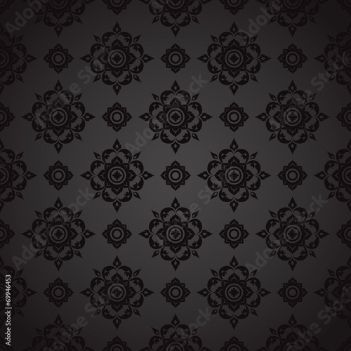 Thai Art Background vector, Thai art pattern vector.