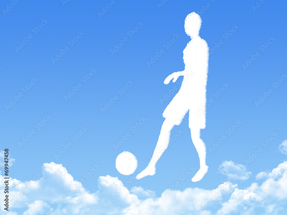 football player cloud shape