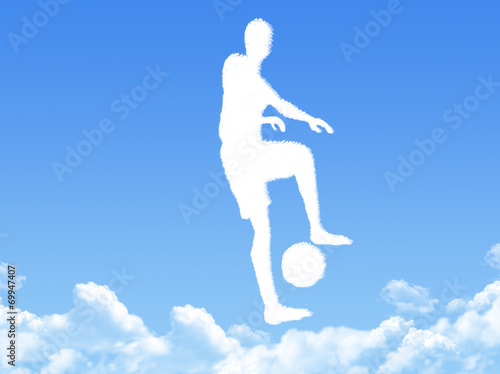 football player cloud shape