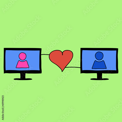 Doodle style love online