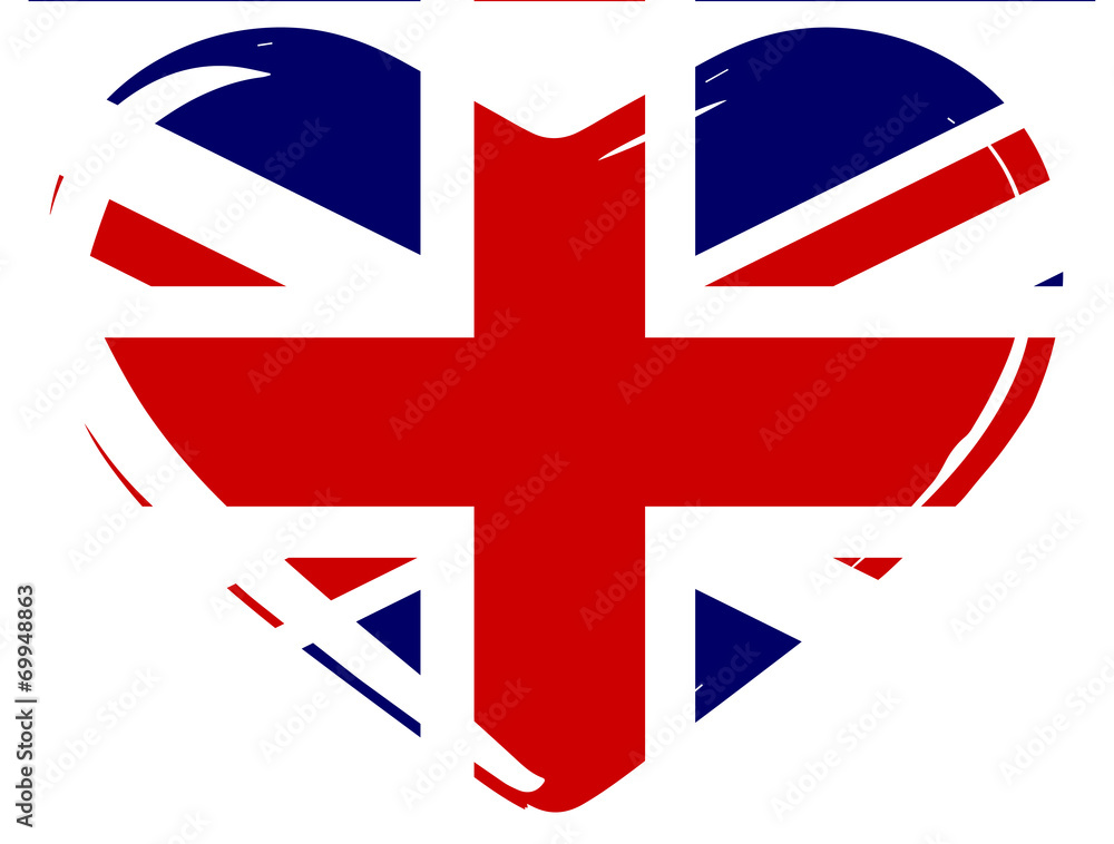 Obraz premium Union Flag Heart