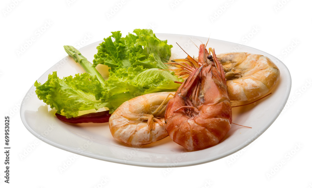 Boiled king prawns Boiled king prawns