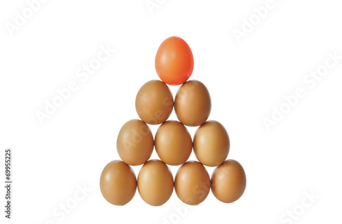 hierarchie pyramide aus eier, anührer, organisation photo