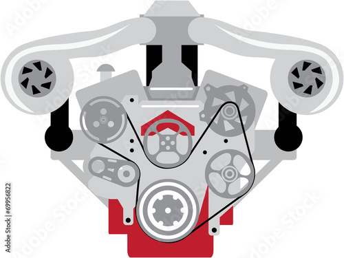 Engine Twin Turbo Vector