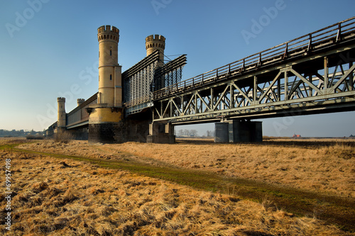 Drogowy zabytkowy most kratowy, Tczew, Polska