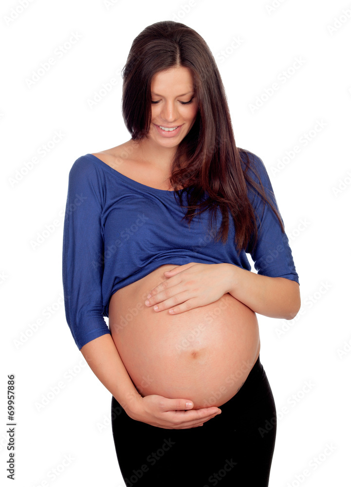 Brunette pregnant woman Brunette pregnant woman