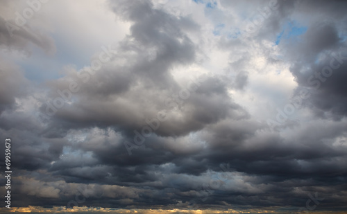 Natural background: stormy sky