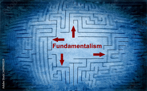 Cuadro en lienzo Fundamentalism maze concept