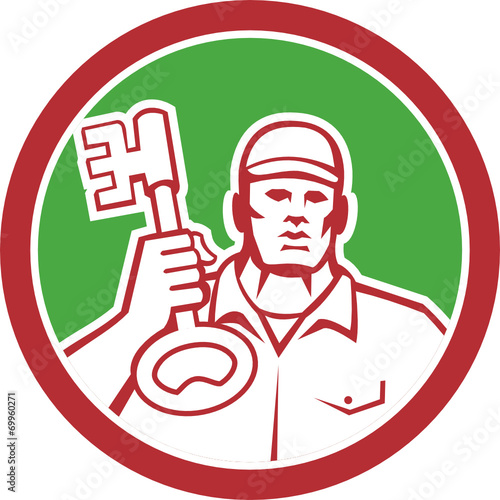 Locksmith Carry Key Circle Retro