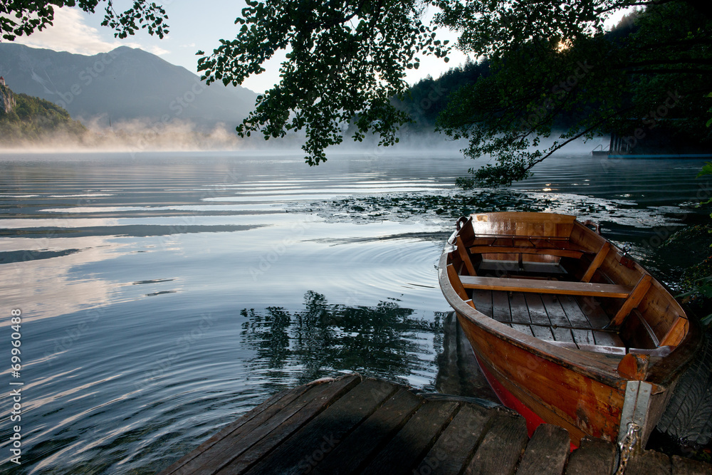 Rowboat on the Bled Lake