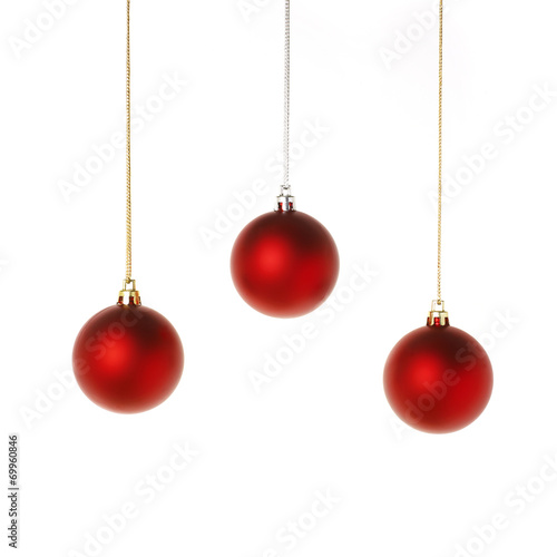 christmas balls suspended