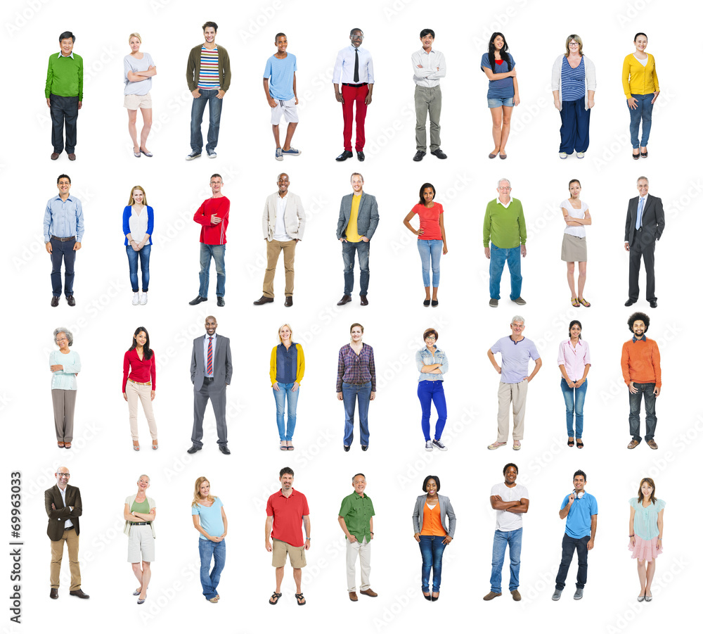 Group of Multiethnic Diverse Colourful People Group of Multiethnic Diverse Colourful People
