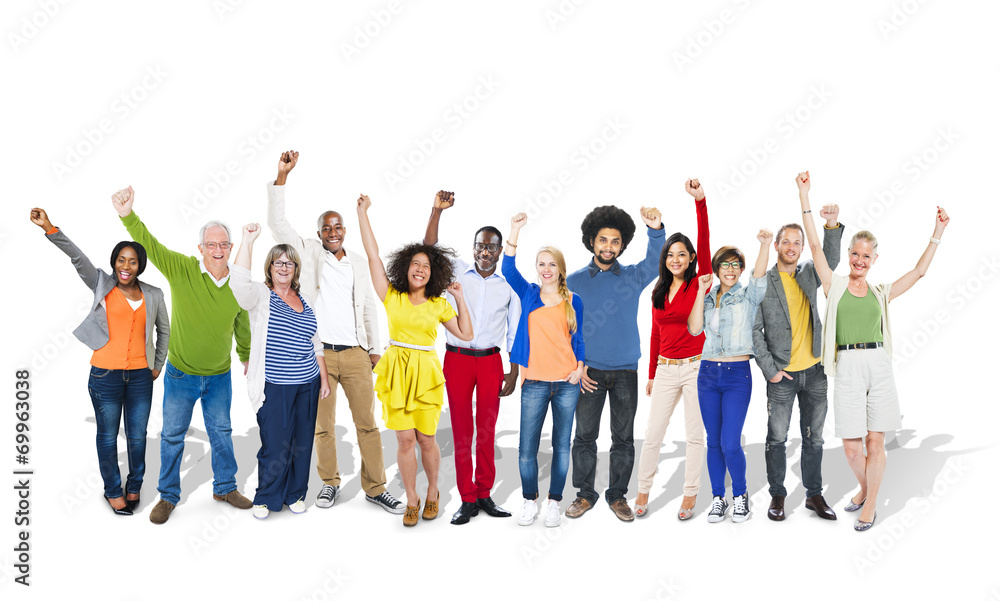 Obraz premium Group of People Hands Raising