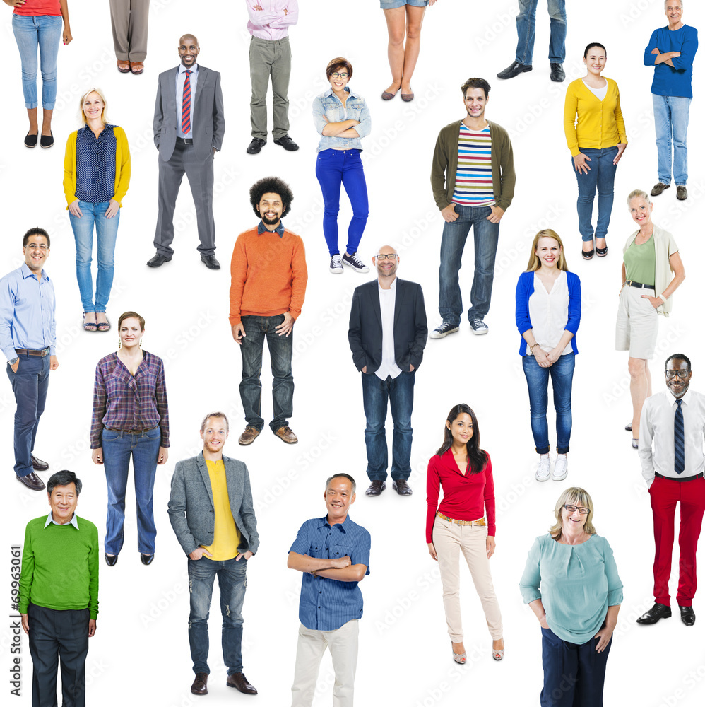 Group of Multiethnic Diverse Colorful People Group of Multiethnic Diverse Colorful People