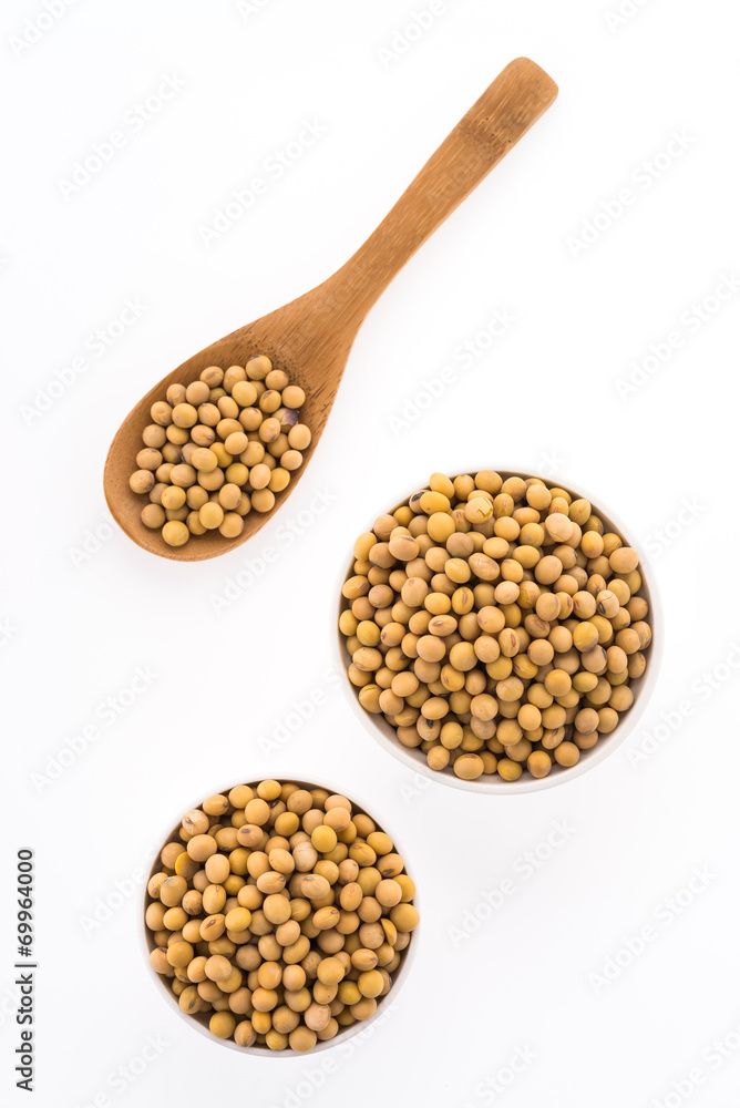 Soybean isolated on white background Soybean isolated on white background