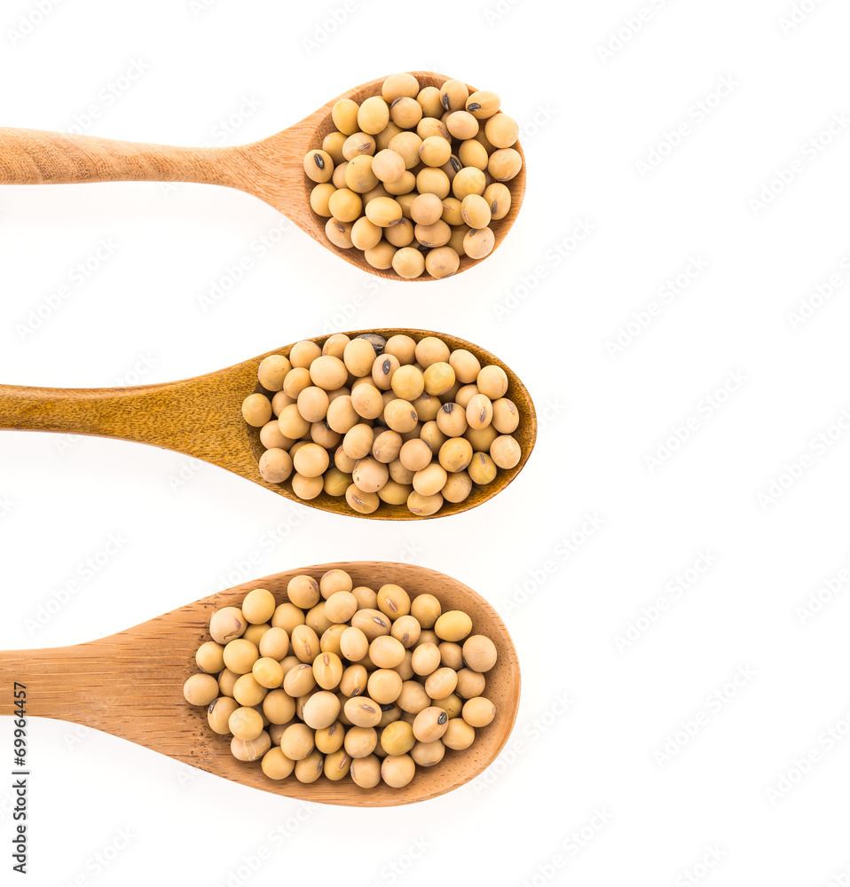 Soybean isolated on white background Soybean isolated on white background