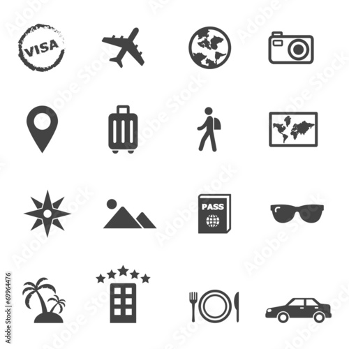 travel and holiday icons