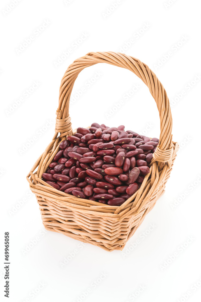 Red beans kidney isolated on white background Red beans kidney isolated on white background