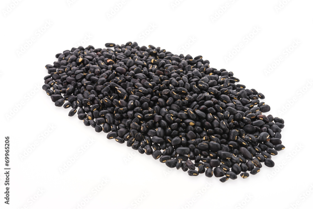 Black beans isolated on white background Black beans isolated on white background