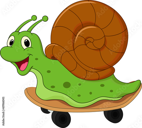Cute cartoon snail