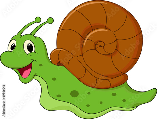 Cute cartoon snail