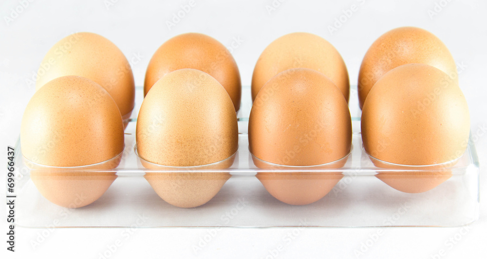 Half a dozen of eggs in the egg tray Half a dozen of eggs in the egg tray