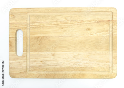 chopping board on white background