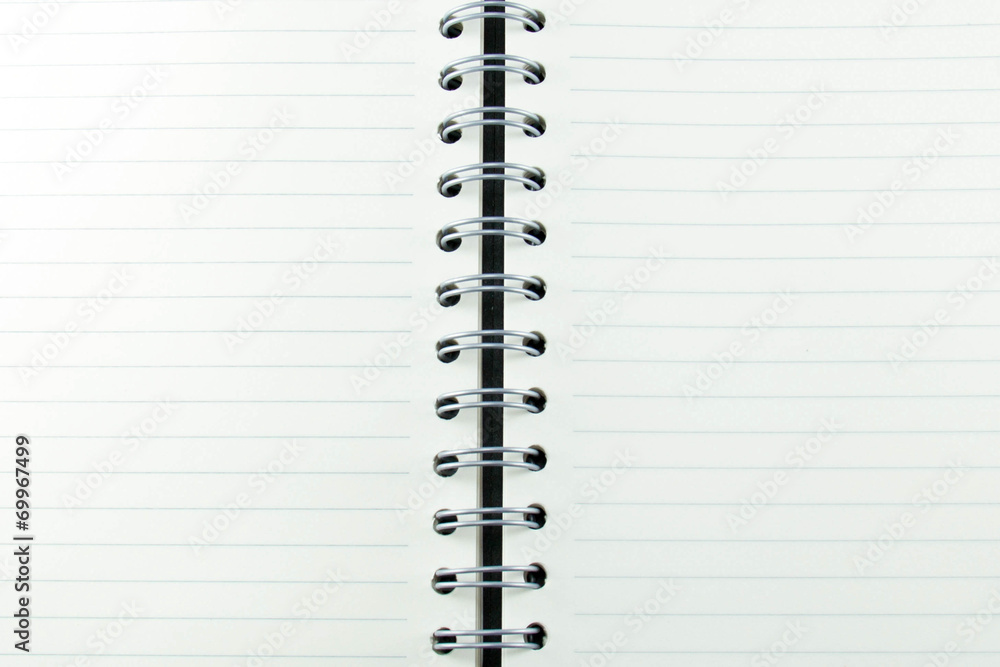 Stock Photo - white paper of notebook Stock Photo - white paper of notebook