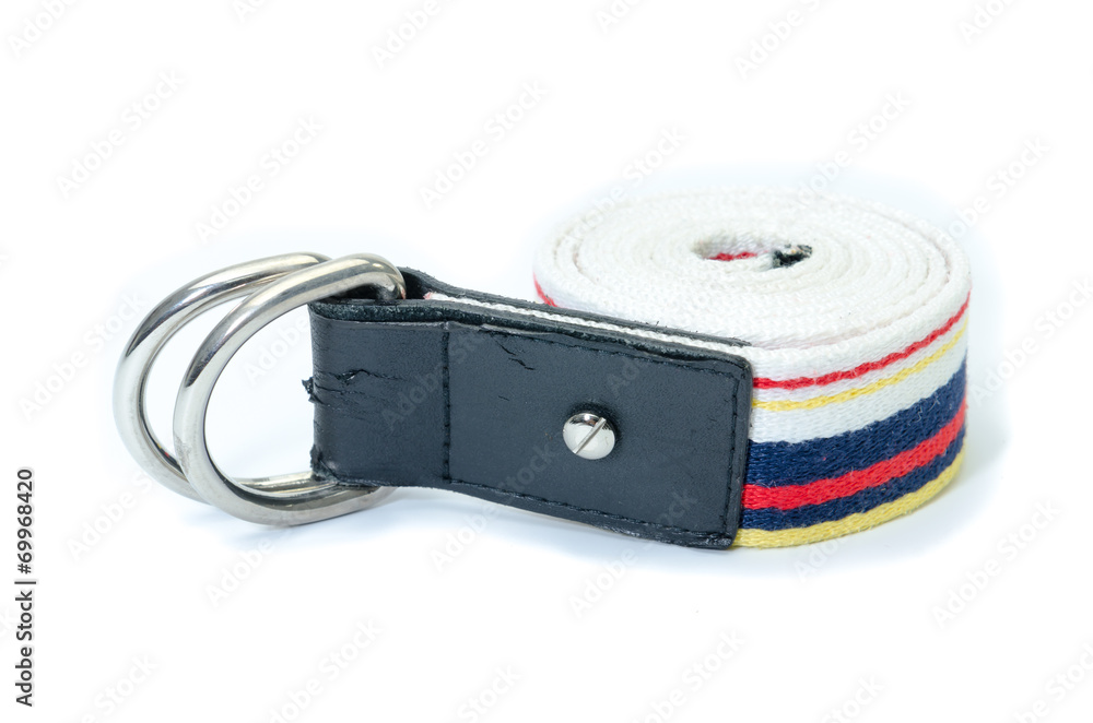 fabric strap belt isolated on white background fabric strap belt isolated on white background
