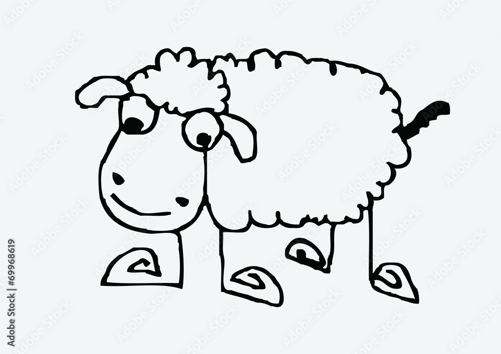 Obraz premium sheep cartoon