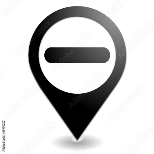 moins sur symbole localisation noir