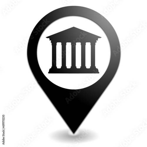 musée site historique sur symbole localisation noir