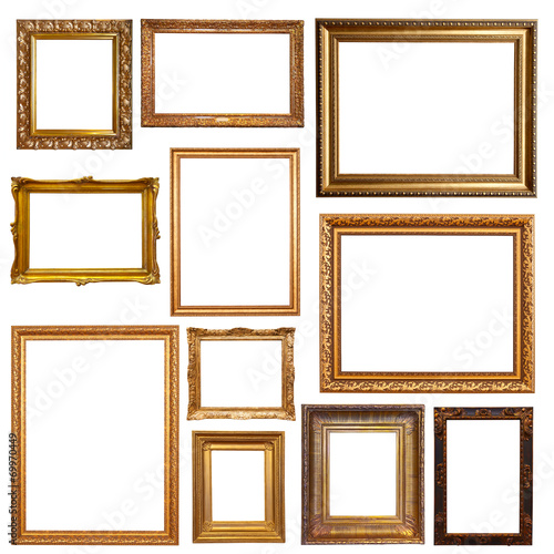 Old gold picture  frames