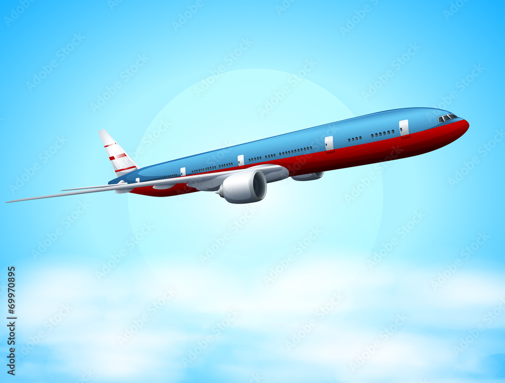 Fototapeta premium An aeroplane in the sky