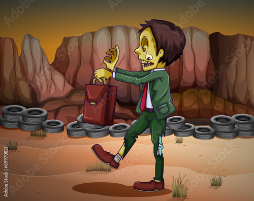A zombie at the desert