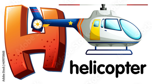 A letter H for helicopter
