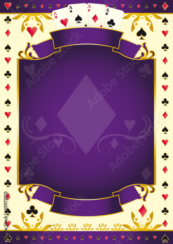 Pokergame purple background photo