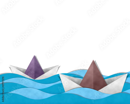 Paper Boat at Sea