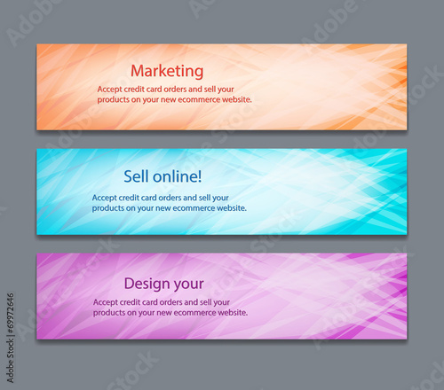 Website header or banner set with beautiful design