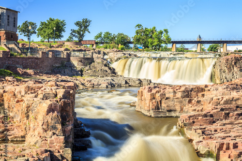 Waterfalls in Sioux Falls, South Dakota, USA