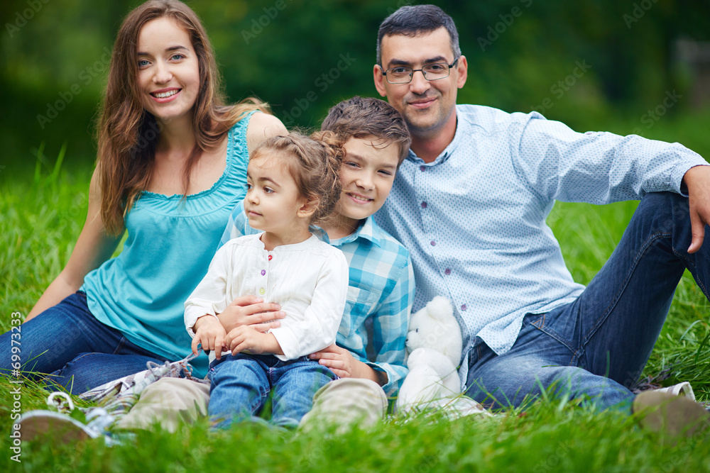 Fototapeta premium Family in casual