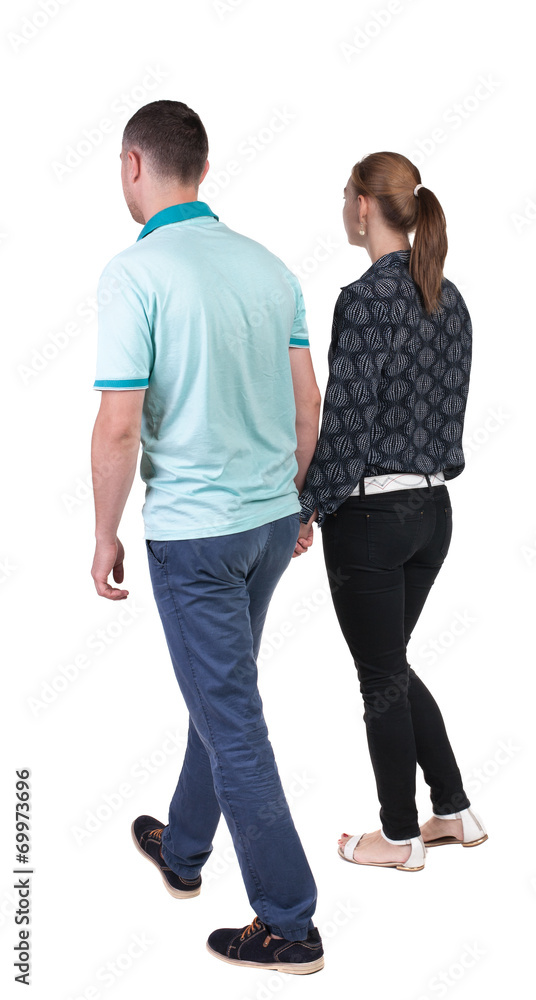 Back view going couple. Back view going couple.