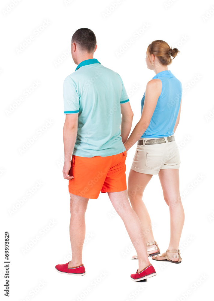 Back view going couple. Back view going couple.