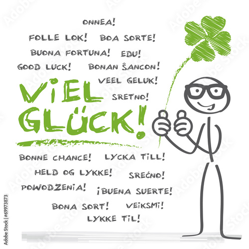 Viel Glück Wortwolke multilingual