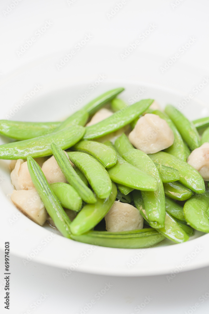 String beans fried with olive oil String beans fried with olive oil