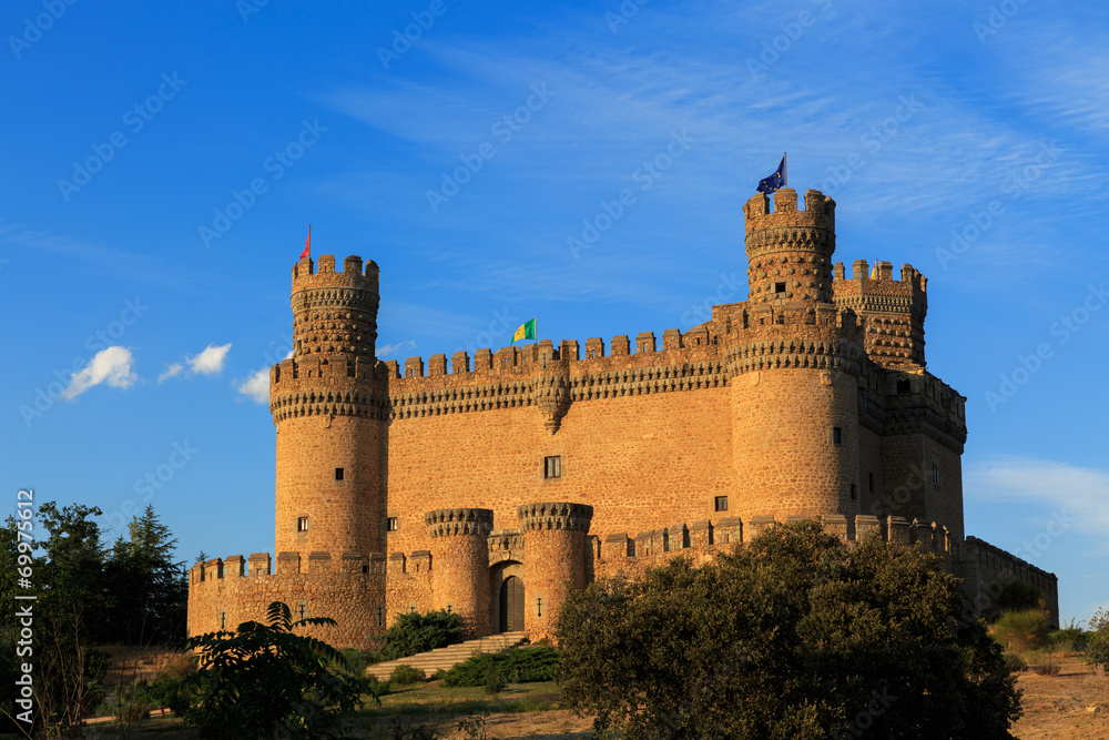 beautiful medieval castle - Manzanares (Spain)