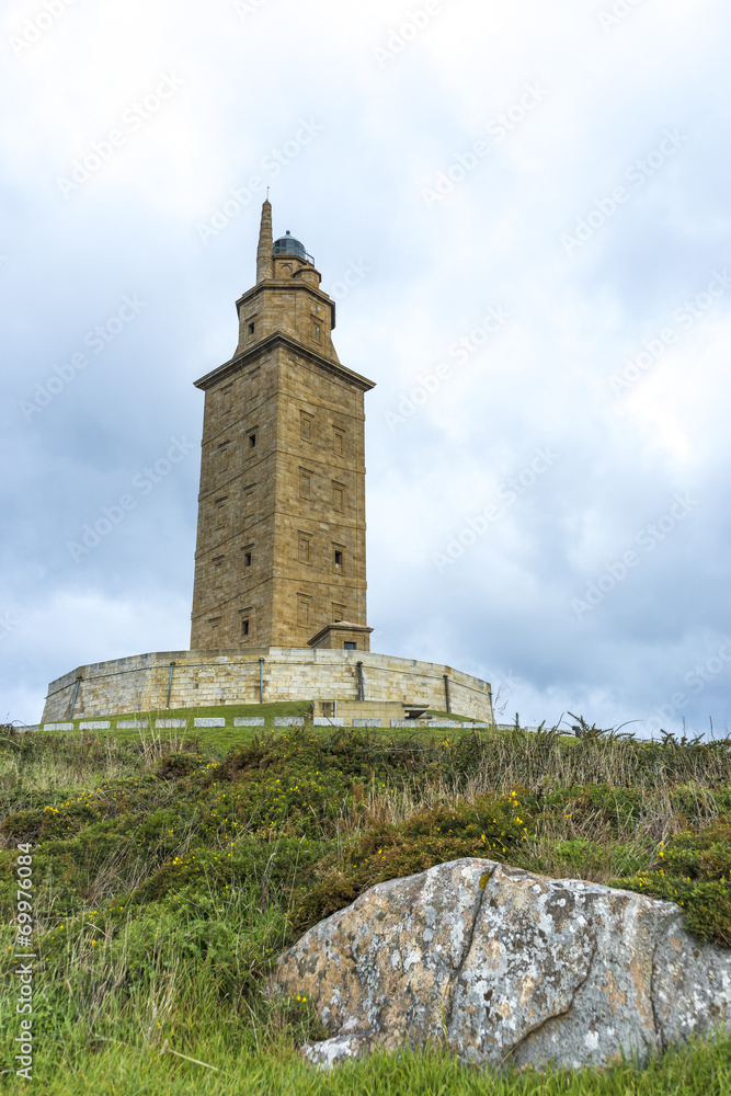 Tower of Hercules in A Coruna, Galicia, Spain. Tower of Hercules in A Coruna, Galicia, Spain.
