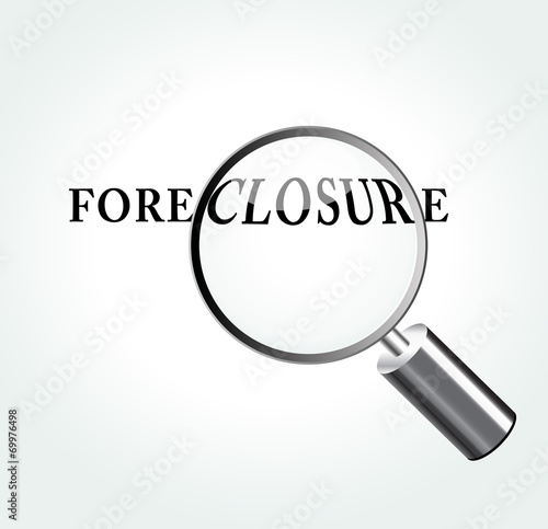 Vector foreclosure concept illustration